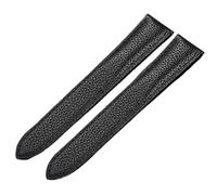 HUTBUVEAW For C-artier TANK SOLO RONDE DE Uhrenarmband Uhrenarmband Zubehör Herren Damen 1:1 Echtlederarmband Gürtel mit Faltschließe(Black-no clasp,24mm)