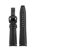 HUTBUVEAW Gewebtes Uhrenarmband aus Rindsleder for IWC IW344205, IW371614, IW500713, PORTUGIESER Portofino, blaues, weiches Lederarmband, 22 mm(Antique Black)