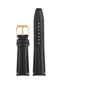 HUTBUVEAW Gewebtes Uhrenarmband aus Rindsleder for IWC IW344205, IW371614, IW500713, PORTUGIESER Portofino, blaues, weiches Lederarmband, 22 mm(Silver Yellow)