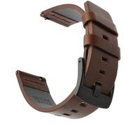 HUTBUVEAW Italien Öl Leder Armband for Diesel for Fossil for Timex for Armani for DW Quick Release Uhr Band Handgelenk Strap 18mm 20mm 22mm 24mm(Coffee bk,24mm)
