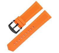 HUTBUVEAW Kautschuk-Uhrenarmband for Tag Heuer und Seiko, 18 mm, 20 mm, 22 mm, 24 mm, Schwarz, Blau, Orange, for alle Marken(Orange black clasp,24mm)