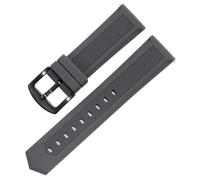 HUTBUVEAW Kautschuk-Uhrenarmband for Tag Heuer und Seiko, 18 mm, 20 mm, 22 mm, 24 mm, Schwarz, Blau, Orange, for alle Marken(Gray black clasp,18mm)