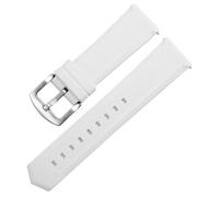 HUTBUVEAW Kautschuk-Uhrenarmband for Tag Heuer und Seiko, 18 mm, 20 mm, 22 mm, 24 mm, Schwarz, Blau, Orange, for alle Marken(White silver clasp,20mm)
