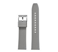 HUTBUVEAW Kugelform FKM Gummi Uhrenarmband 18mm 20mm 22mm 24mm Schnellverschluss Uhrenarmbänder Tauchen Wasserdichtes weiches Armband for HAISCH(Gray 1,22mm)