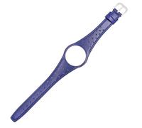 HUTBUVEAW Rot Blau Braun Schwarz Khaki Leder Uhrenarmband mit silberner Stahlschnalle for Omega Dynamic(Blue)