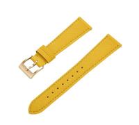 HUTBUVEAW Schnellverschluss-Business-Vintage-Uhrenarmband aus genähtem Leder, 18 mm, 19 mm, 20 mm, 21 mm, 22 mm, 23 mm, 24 mm, for traditionelle Uhren(Yellow3,21mm)