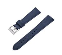 HUTBUVEAW Schnellverschluss-Business-Vintage-Uhrenarmband aus genähtem Leder, 18 mm, 19 mm, 20 mm, 21 mm, 22 mm, 23 mm, 24 mm, for traditionelle Uhren(Blue1,22mm)