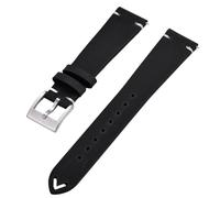 HUTBUVEAW Schnellverschluss-Leder-Uhrenarmband for 18 mm, 20 mm, 22 mm Uhrenarmbänder, Lederarmband for Herren und Damen, for verschiedene Uhrenmarken(Black,20mm)