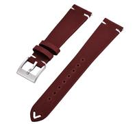 HUTBUVEAW Schnellverschluss-Leder-Uhrenarmband for 18 mm, 20 mm, 22 mm Uhrenarmbänder, Lederarmband for Herren und Damen, for verschiedene Uhrenmarken(Red,18mm)