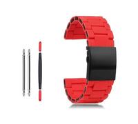 HUTBUVEAW Silikon-Edelstahl-Armband for Diesel-Uhrenarmband DZ7396 DZ7370 DZ4289 DZ7070 DZ7395 Herren-Gummiarmband 28 mm(Red,26mm)