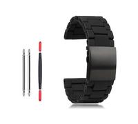 HUTBUVEAW Silikon-Edelstahl-Armband for Diesel-Uhrenarmband DZ7396 DZ7370 DZ4289 DZ7070 DZ7395 Herren-Gummiarmband 28 mm(Black,28mm)