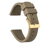 HUTBUVEAW Silikon-Uhrenarmband for Männer und Frauen, Sportuhrenarmband mit Schnellverschluss, mit Edelstahlschnalle, Größe 20 mm, 22 mm, 24 mm(Sand Yellow (Gold),24mm)