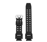 HUTBUVEAW Silikonarmband for Casio G-9200 GW-9200/9101/9102/GW9110/9125 Harz-Silikon-Uhrenarmband for Herren-Sportarmband(Black Silver)