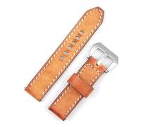 HUTBUVEAW Uhrenarmband Herren Blau Gelb Armband for Panerai Ersatzbänder Wist Armband 18mm 20mm 22mm 24mm(Brown,18mm)