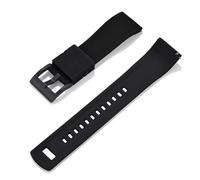 HUTBUVEAW Uhrenarmband, Schnellverschluss, Gummi-Silikon-Uhrenarmband, 20 mm, Uhrenarmband, Ersatzarmband(Black 2)