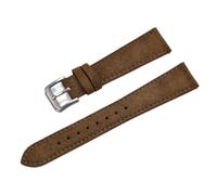 HUTBUVEAW Vintage weiches Wildleder-Uhrenarmband, Schnellverschluss, 18 mm, 19 mm, 20 mm, 22 mm, Ersatz-Armband-Zubehör(Brown,22mm)