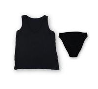 Hutch&Putch Musselin Basic Top "Mona" • mit Baumwoll-Slip Schwarz L