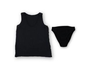 Hutch&Putch Musselin Basic Top "Mona" • mit Baumwoll-Slip Schwarz L