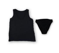 Hutch&Putch Musselin Basic Top "Mona" • mit Baumwoll-Slip Schwarz XS