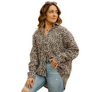 Hutch&Putch Musselin Oversize Bluse - Klassische Bluse - Langarmbluse aus 100% Bio-Baumwolle Leo S