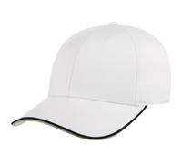 Hutshopping Zoom Piping Sandwich Basecap Cap Baseballcap Curved Brim Kappe Käppi Baseballkappe (One Size - weiß)