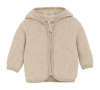 Huttelihut - Baby's Jacket Bear Ears Wool Fleece - Merinojacke, Gr. 74, beige (CamelMelange)