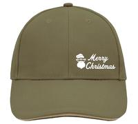 Huuraa Basecap Ho Ho Ho Santa Merry Christmas Geschenk Olive/Beige Ho Ho Ho Santa Accessoire