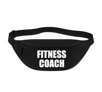 Huuraa Bauchtasche Fitness für Coach Training Geschenk 2,5 Liter Black Crossbody Bag Fitness für Coach Geschenkidee