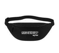 Huuraa Bauchtasche Golden Retriever My Love Geschenk 2,5 Liter Black Crossbody Bag Golden Retriever Geschenkidee