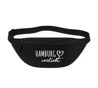 Huuraa Bauchtasche Hamburg verliebt 2,5 Liter Black Polyester Crossbody Bag Geschenkidee