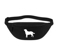 Huuraa Bauchtasche Labrador Retriever Silhouette Geschenk 2,5 Liter Black Crossbody Bag Labrador Retriever Geschenkidee