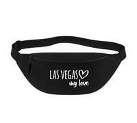 Huuraa Bauchtasche Las Vegas My Love Geschenk 2,5 Liter Black Crossbody Bag Las Vegas Geschenkidee