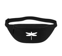 Huuraa Bauchtasche Libelle Silhouette 2,5 Liter Black Polyester Crossbody Bag Geschenkidee