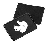 Huuraa Beanie-Patch Eichhörnchen Silhouette Geschenk Black für Mütze Eichhörnchen Präsent