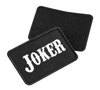 Huuraa Beanie-Patch Joker Schriftzug Geschenk Black für Mütze Joker Präsent