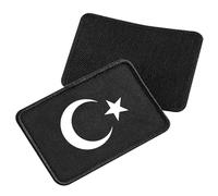 Huuraa Beanie-Patch Türkei Halbmond und Stern Geschenk Black für Mütze Türkei Präsent