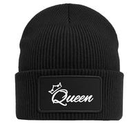 Huuraa Beanie Queen Krone Geschenk Black Mütze Queen Geschenkidee