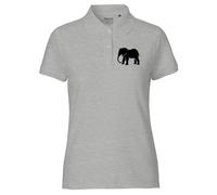 Huuraa Damen Polo Shirt Elefant Silhouette Geschenk