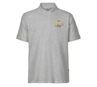 Huuraa Herren Polo Shirt Love & Joy Schriftzug S Sport Grey Bio Baumwolle Fairtrade Poloshirt Geschenkidee