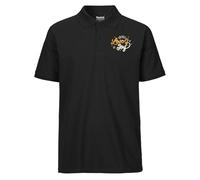 Huuraa Herren Polo Shirt Love & Joy Schriftzug XL Black Bio Baumwolle Fairtrade Poloshirt Geschenkidee