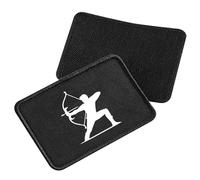 Huuraa Patch Bogenschießen Silhouette Geschenk Black für Mütze Bogenschießen Präsent