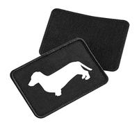 Huuraa Patch Dackel Silhouette Geschenk Black für Mütze Dackel Präsent