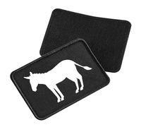 Huuraa Patch Esel Silhouette Geschenk Black für Mütze Esel Präsent