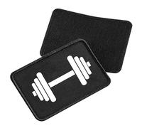 Huuraa Patch Hantel Silhouette Geschenk Black für Mütze Hantel Präsent