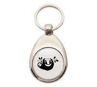 Huuraa Schlüsselanhänger Faultier Silhouette Geschenk Metall Einkaufswagenchip Faultier Geschenkidee