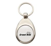 Huuraa Schlüsselanhänger Gravel Bike Fahrrad Geschenk Metall Einkaufswagenchip Gravel Bike Geschenkidee