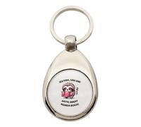 Huuraa Schlüsselanhänger Kam sah und direkt keinen Bock Faultier Metall Schlüsselring Einkaufswagenchip Geschenkidee