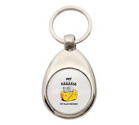 Huuraa Schlüsselanhänger Mit Käse ist alles besser Maus Geschenk Metall Einkaufswagenchip Mit Käse ist alles besser Geschenkidee