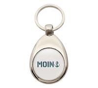 Huuraa Schlüsselanhänger Moin Anker Metall Schlüsselring Einkaufswagenchip Geschenkidee