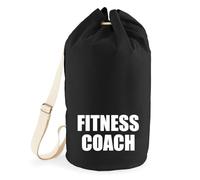 Huuraa Seesack Fitness Coach Training 20 Liter Black Baumwolle Rucksack Geschenkidee